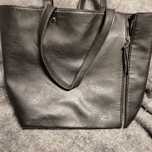 Neiman Marcus black leather purse